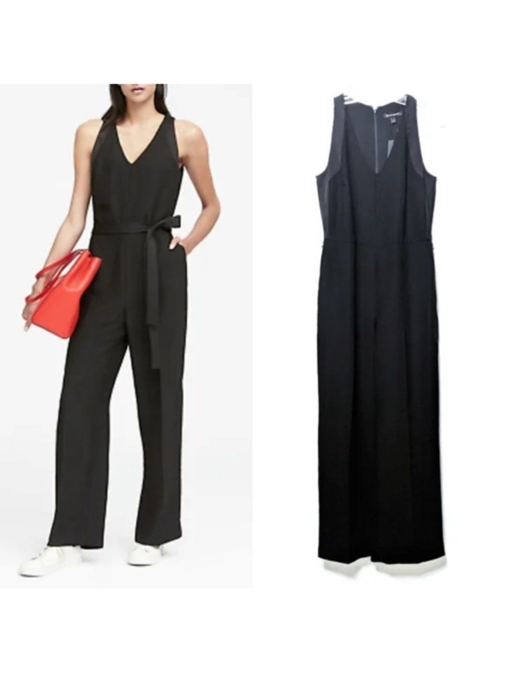 NWT BANANA REPUBLIC Black Sleeveless Jumpsuit 4